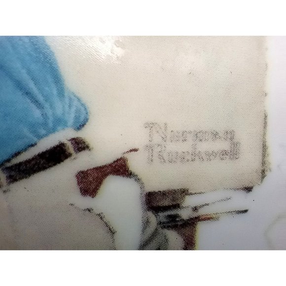 Norman Rockwell Triple Self Portrait Limited Edition Plate Bradford Exchange 94 - Picture 6 of 12